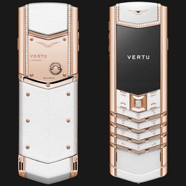 Vertu Signature Pure White Red Gold Diamonds